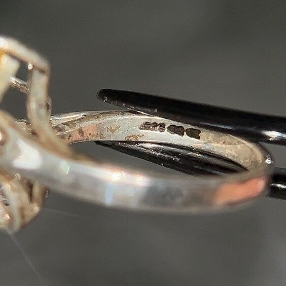 5-Marquis Cut Gems Sterling Silver 925 Ring - Picture 8 of 10